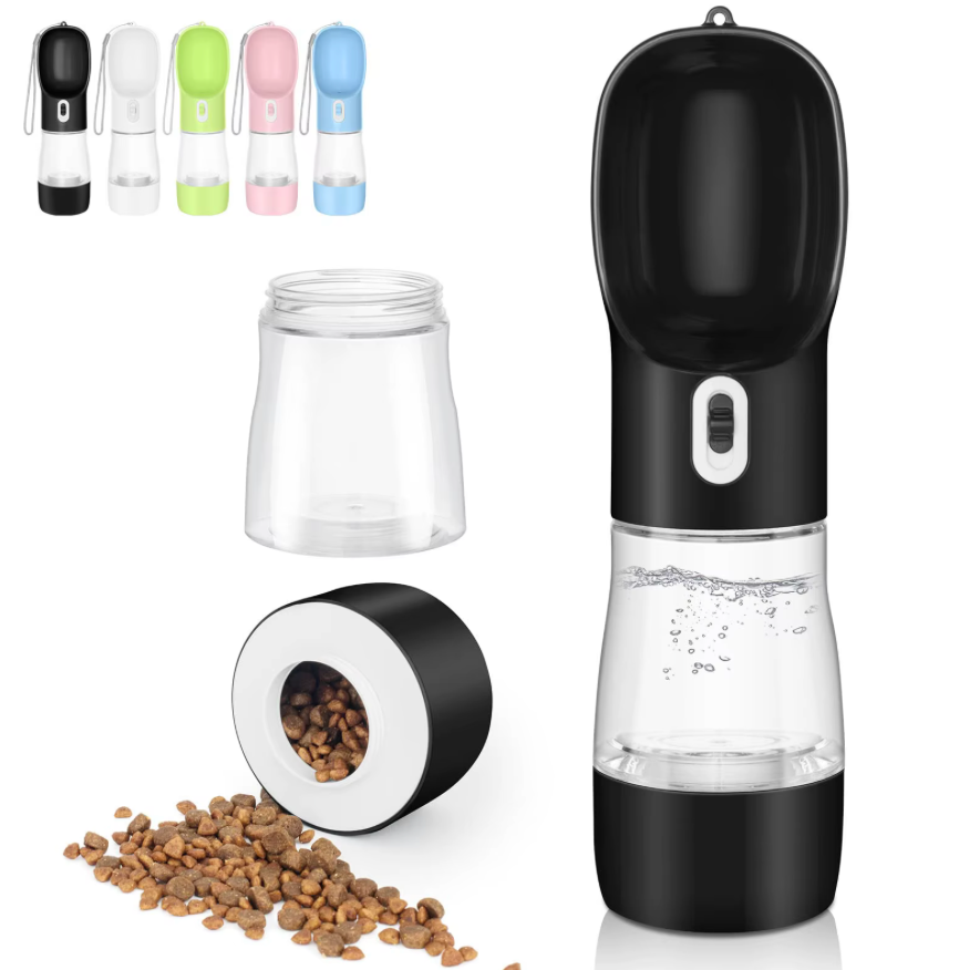 WuffBottle 3-in-1 – Hundetrinkflasche mit Snackfach