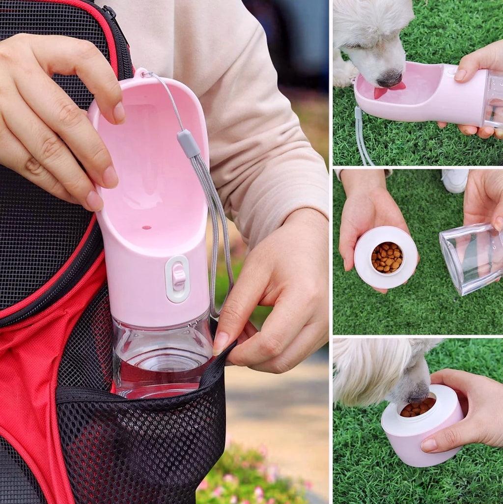WuffBottle 3-in-1 – Hundetrinkflasche mit Snackfach
