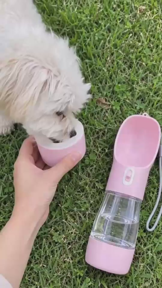 WuffBottle 3-in-1 – Hundetrinkflasche mit Snackfach